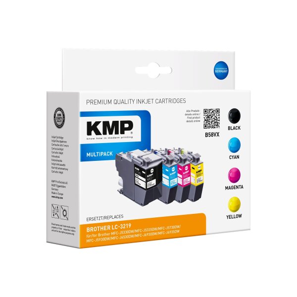 KMP Tintenpatrone ersetzt Brother LC3219XLBK, LC3219XLC, LC3219XLM, LC3219XLY