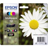 EPSON 18 Multipack 4er Pack Schwarz, Gelb, Cyan, Magenta Tintenpatrone