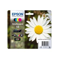 EPSON 18 Multipack 4er Pack Schwarz, Gelb, Cyan, Magenta Tintenpatrone