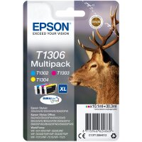 EPSON T1306 Multipack 3er Pack XL Gelb, Cyan, Magenta Tintenpatrone