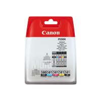CANON CLI 581 BK/C/M/Y Multi Pack 4er Pack Schwarz, Gelb, Cyan, Magenta Tintenbehälter
