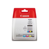 CANON CLI 571 C/M/Y/BK Multipack 4er Pack Schwarz, Gelb, Cyan, Magenta Tintenbehälter