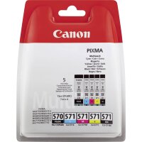 CANON PGI 570/CLI 571 PGBK/BK/C/M/Y Multi Pack 5er Pack Schwarz, Gelb, Cyan, Magenta Tintenbehälter