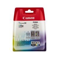 CANON PG 40 / CL 41 Multi Pack 2er Pack Schwarz, Farbe (Cyan, Magenta, Gelb) Tintenbehälter