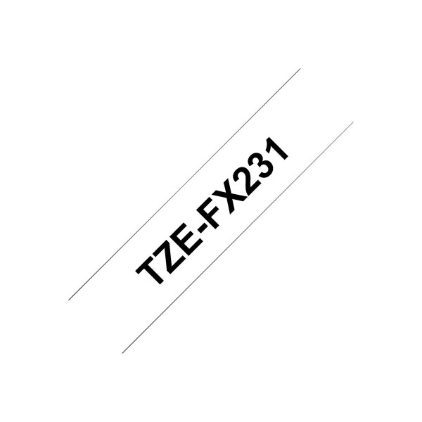 Brother Schriftband TZEFX231 weiß/schwarz
