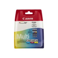 CANON CLI 526 Multipack 3er Pack Gelb, Cyan, Magenta Tintenbehälter