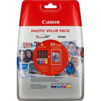 CANON CLI 551 C/M/Y/BK Photo Value Pack 4er Pack Schwarz, Gelb, Cyan, Magenta Tintenbehälter /