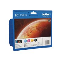 BROTHER LC1100HY Value Pack 4er Pack Schwarz, Gelb, Cyan,...
