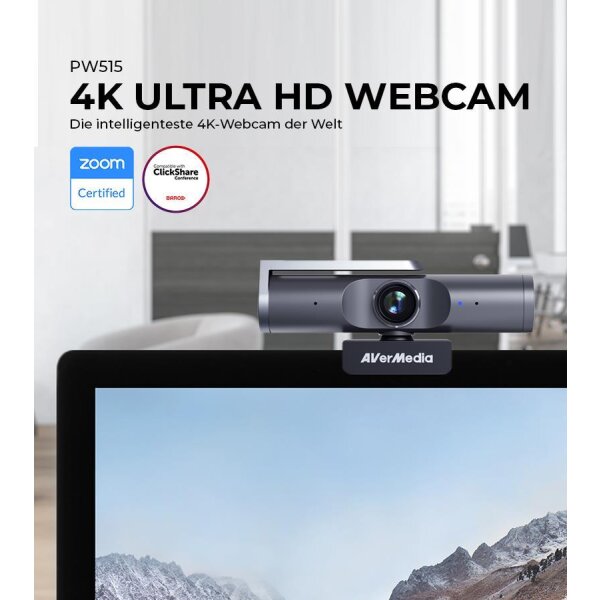 AVERMEDIA Webcam, Live Stream Cam 515 (PW515), 4K HDR