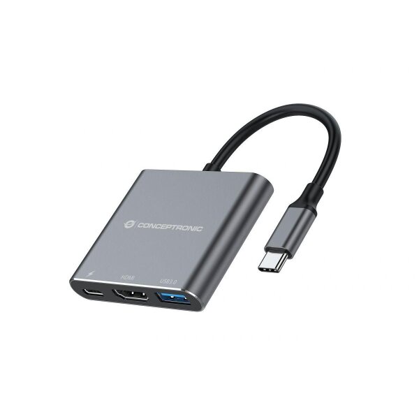 CONCEPTRONIC Adapter USB-C -> HDMI,USB3.0,PD           0.25m