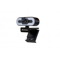 VERBATIM Webcam mit Mikro+Licht AWC-02 Full HD 1080p...