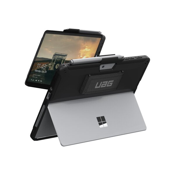 URBAN ARMOR GEAR Scout Handstrap Case für Microsoft Surface Go 2 / Go, schw.