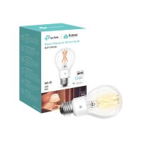 TP-LINK Smart Wi-Fi A60 LED Bulb, Filament LED, 220-240V, 50/60Hz, E27 Base, 2700K Soft White, Dimma