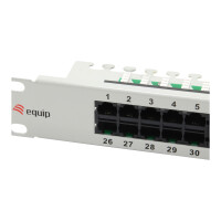 EQUIP Patchpanel 50x Cat3 19" 1HE ISDN hellgrau