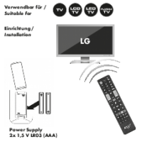 SCHWAIGER Fernbedienung Schwaiger für LG TVs, schwarz, 49 Tasten