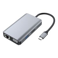 CONCEPTRONIC Dock USB-C->HDMI,VGA,GbE,3xUSB3.0,100WPD...