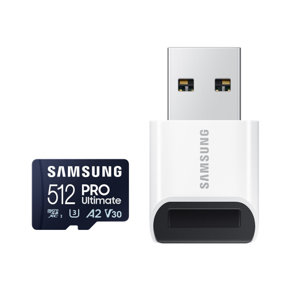 SAMSUNG PRO Ultimate 512 GB microSD-Speicherkarte mit USB-Kartenleser