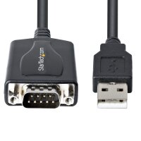 STARTECH.COM 1m USB auf RS232 Adapter mit COM Speicherung DB9 Stecker zu USB Konverter USB zu Seriel