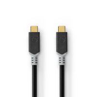 NEDIS USB-Kabel  USB 3.2 Gen 2x2  USB-Typ-C ? Stecker  USB-Typ-C ? Stecker  20 Gbps  100 W  Ve