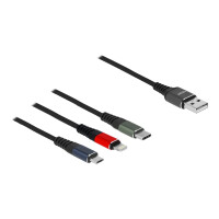 DELOCK USB Ladekabel 3 in 1 für Lightning/Micro...