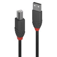 LINDY 7,5m USB 2.0 Typ A an B Kabel Anthra Line