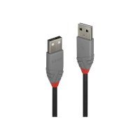 LINDY USB 2.0 Kabel Typ A/A Anthra Line M/M 0.2m