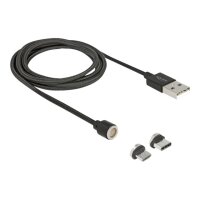DELOCK Lade-/Datenkabelset magnetisch USB > Micro-B/USB-C