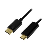 LOGILINK DisplayPort-Kabel DP 1.2 zu HDMI 1.4 1m black