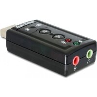 DELOCK Externer USB 2.0 Sound Adapter Virtual 7.1 - 24 bit / 96 kHz mit S/PDIF