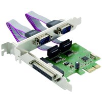 CONCEPTRONIC SPC01G - Adapter Parallel/Seriell - PCIe - RS-232 x 2 + parallel x 1