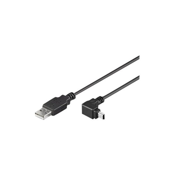 TECHLY USB 2.0 Kabel, A-Stecker auf Mini-B-Stecker, 1,8m, sw