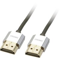 LINDY CROMO® Slim High-Speed-HDMI®-Kabel mit Ethernet, 0,5m
