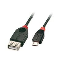 LINDY USB 2.0 Kabel Typ Micro-B/A OTG, 0,5m