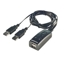 LINDY KM Tastatur & Maus Switch USB für 2 Rechner