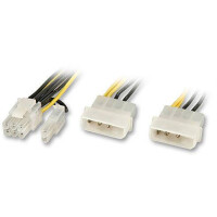LINDY Stromadapterkabel Sli/PCIe 6+2  2x5.25, PCIe- & Grafikkarten