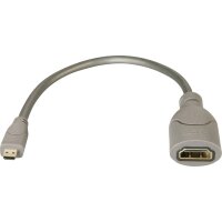 LINDY Adapterkabel HDMI(Kupp.) an HDMI Micro(St.), ca. 0,15m