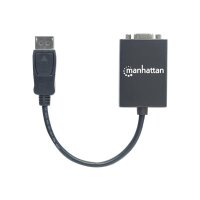 DisplayPort Male to VGA HD15 Female Adapter - 15 cm (6Inch) - Active - Black