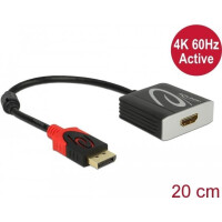DELOCK Adapterkabel DisplayPort 1.2 Stecker > HDMI 2.0 Buchse schwarz 4K 60Hz Aktiv