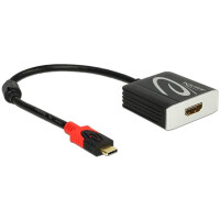 DELOCK USB Kabel Delock C -> HDMI A St/Bu 4K 0.20m schwarz
