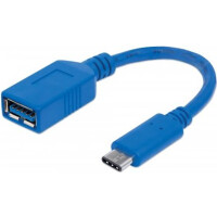 USB Kabel 3.1 Manhattan C -> A St/Bu  0.15m schwarz