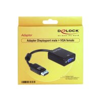 Adapter Delock Display Port Stecker-> VGA 15pin Buchse
