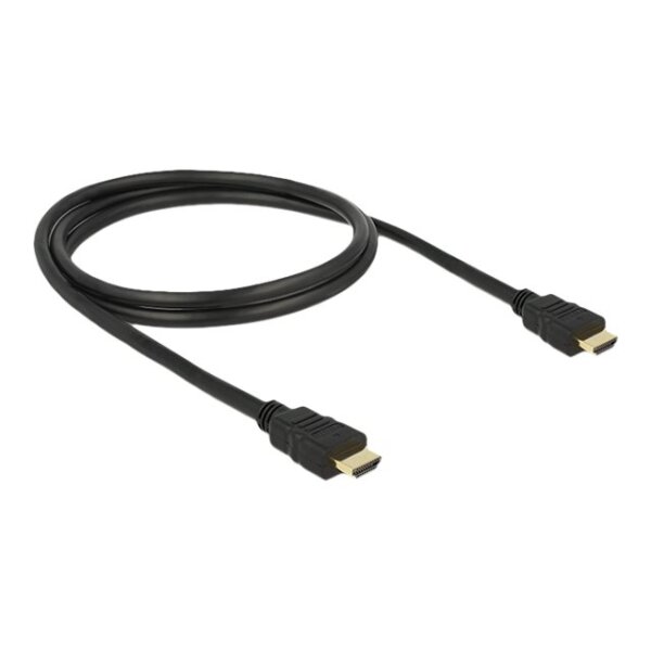 DELOCK Kabel HDMI A Stecker>HDMI A Stecker Ethernet 4k, 1m
