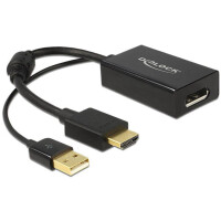 HDMI Adapter Delock A -> Displayport St/Bu +USB Strom 4K