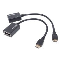 Adapter MANHATTAN HDMI > CAT5e/6 Extender  (30m/3D)  [bk]