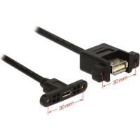 DELOCK Kabel USB 2.0 micro-B Buchse zum Einbau