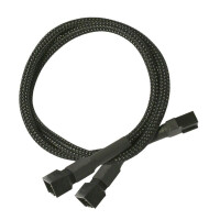 Adapterkabel Nanoxia 3-Pin Y-Kabel, 60 cm, schwarz