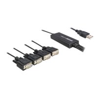 DeLOCK Adapter USB 2.0 -> 4 x RS232 Serielle Anschluss mit DB9 Stecker