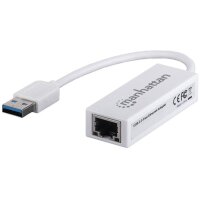 USB Adapter Manhattan USB 2.0 -> RJ45 Fast Ethernet    weiß