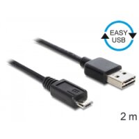 DELOCK Kabel EASY USB 2.0-A > Micro-B Stecker/Stecker 2 m