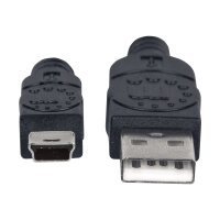 MANHATTAN USB 2.0 Anschlusskabel Typ A St.>Typ Mini...